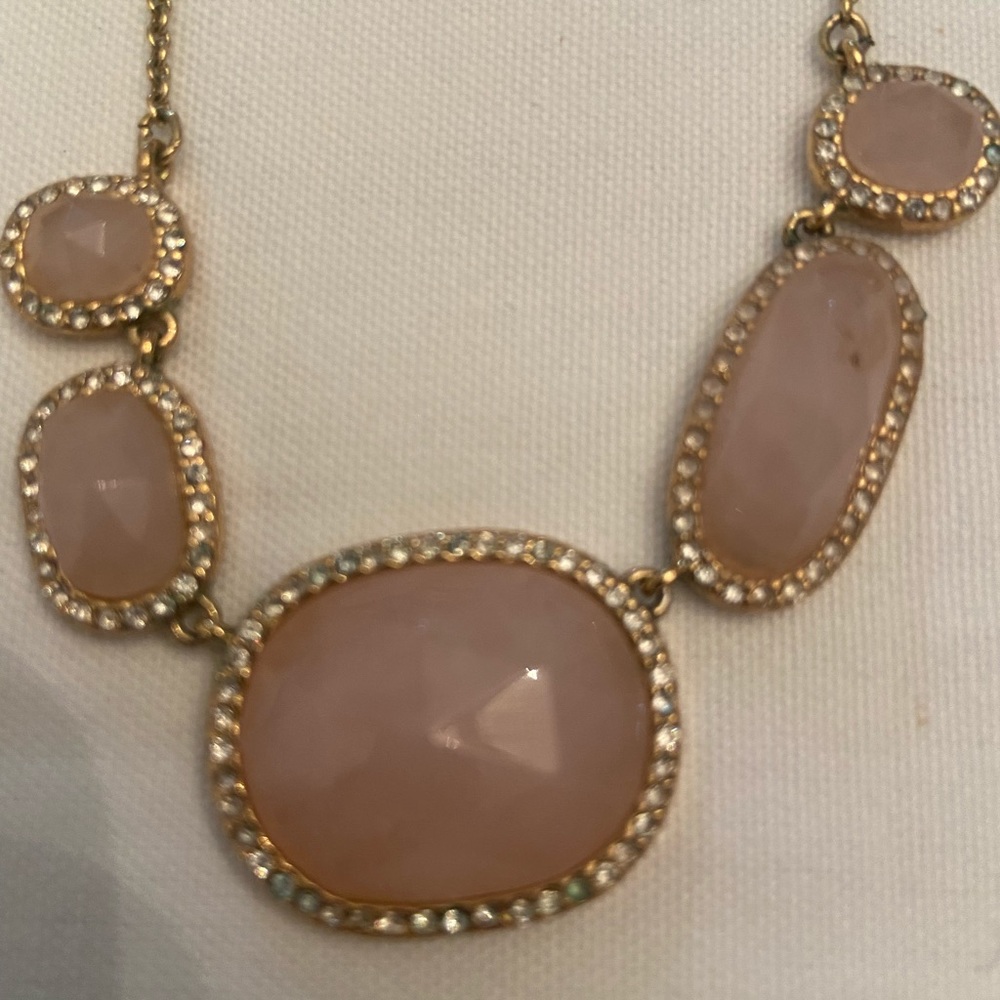 Kate Spade blush pink statement necklace